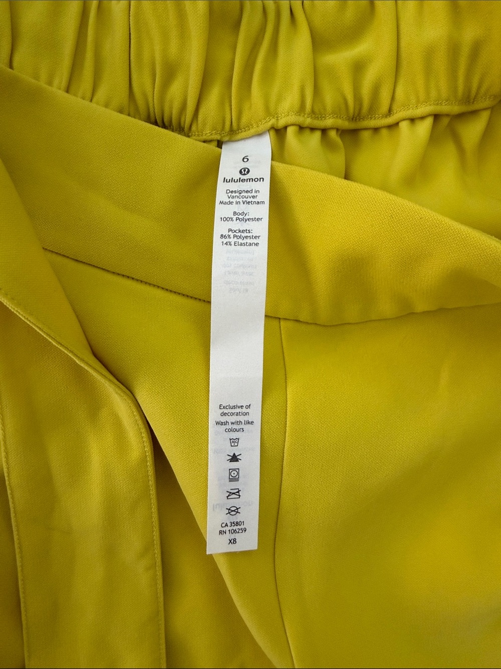 lululemon athletica Wide Leg Crop Pants in Bright Chartreuse